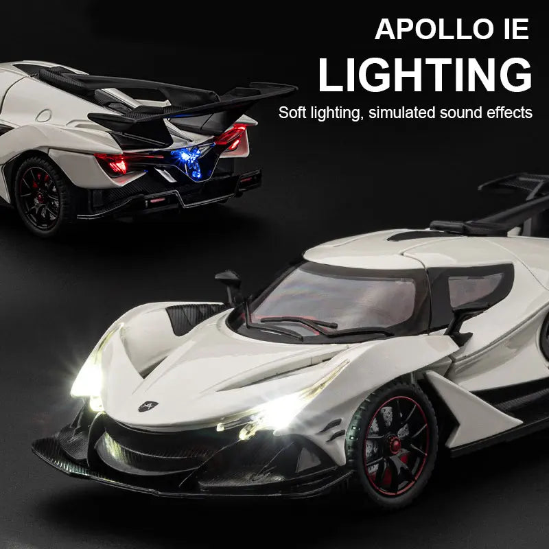Sound and Light Pull-back Door Openable Alloy Car Model Toy