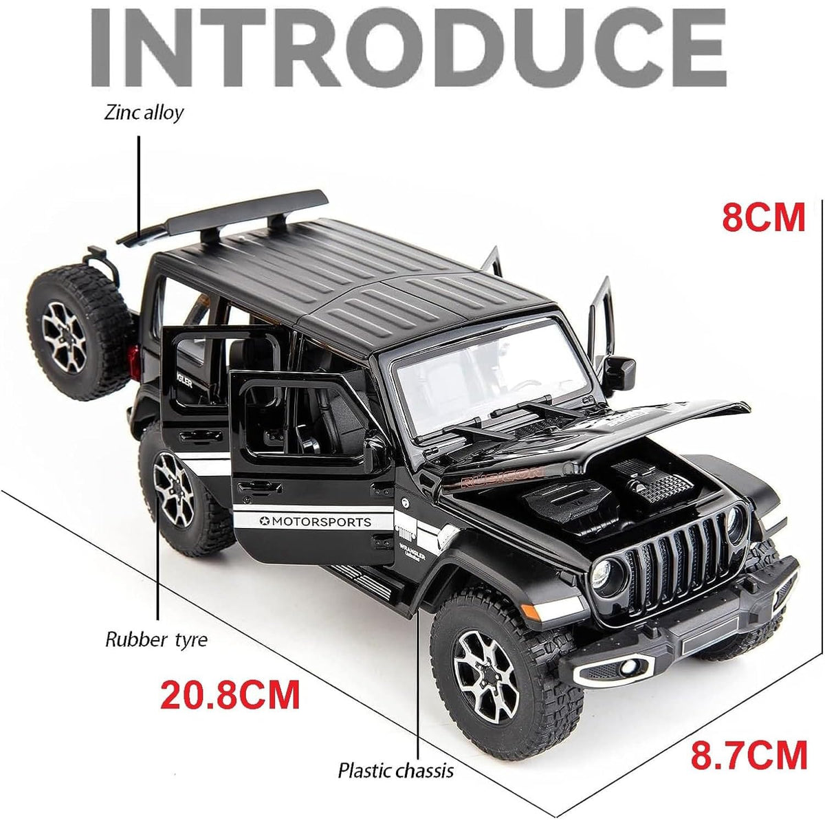 Jeep Wrangler Thar 1:24 Diecast Scale Model Car
