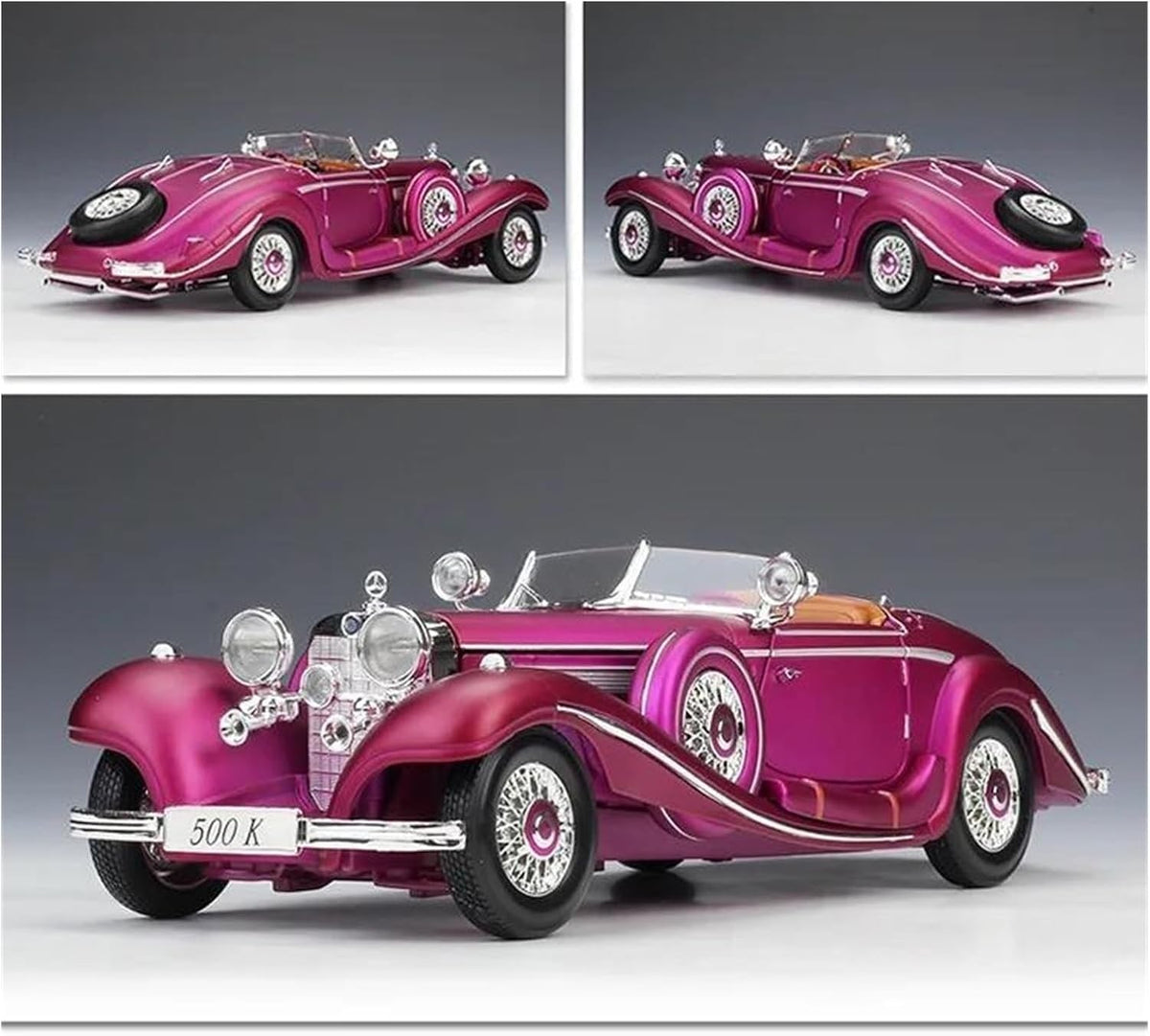 1936 Mercedes Benz 500K Vintage 1:24 Diecast Scale Model Car