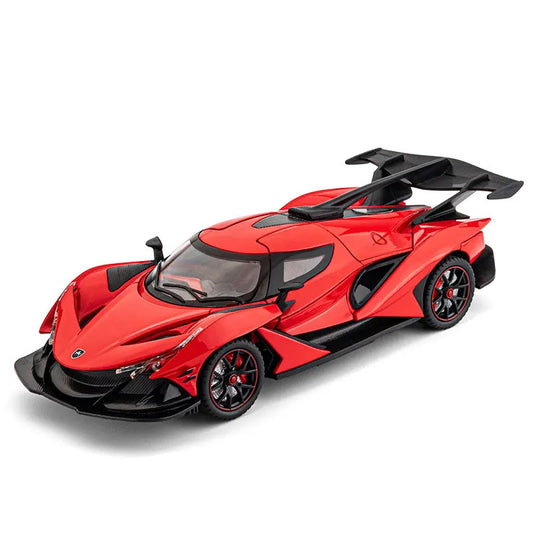 Sound and Light Pull-back Door Openable Alloy Car Model Toy