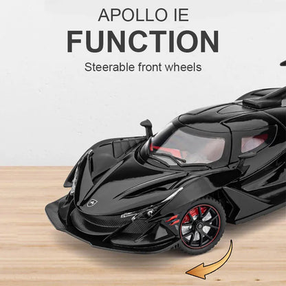 Sound and Light Pull-back Door Openable Alloy Car Model Toy