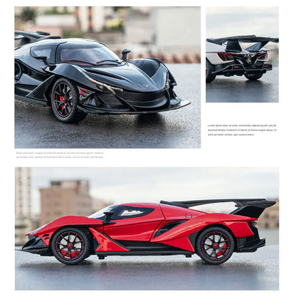 Sound and Light Pull-back Door Openable Alloy Car Model Toy