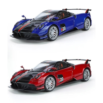 Die-cast Metal Alloy Car Model Pull Back Door Open Sound Light Kids Toy