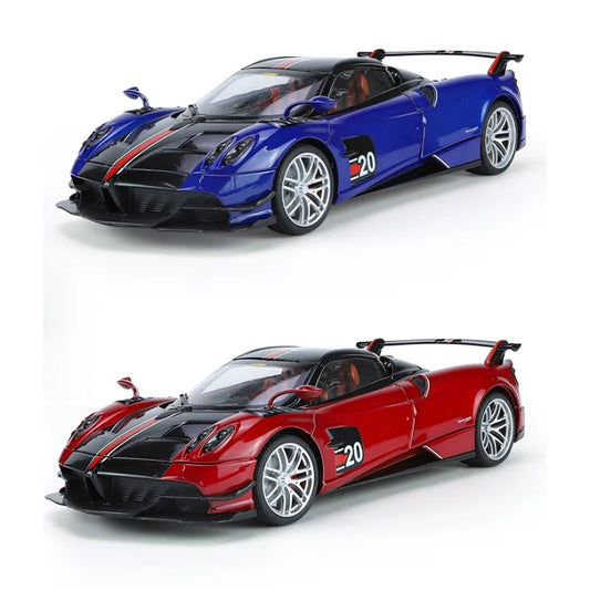 Die-cast Metal Alloy Car Model Pull Back Door Open Sound Light Kids Toy