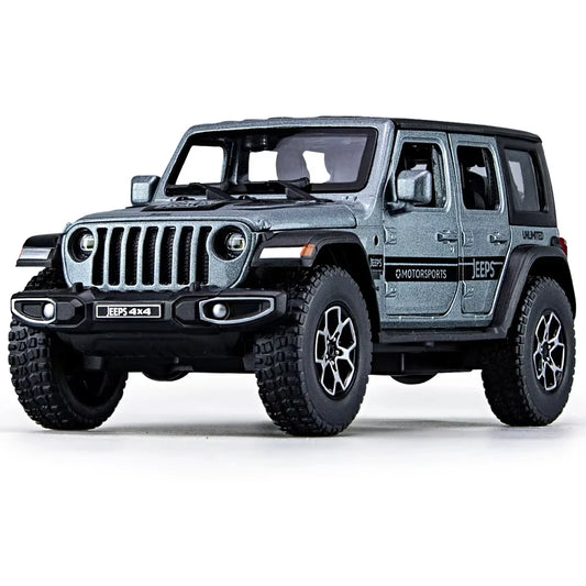 1:32 Scale Jep Rubicon Diecast Metal Car Model Sound & Light Pullback
