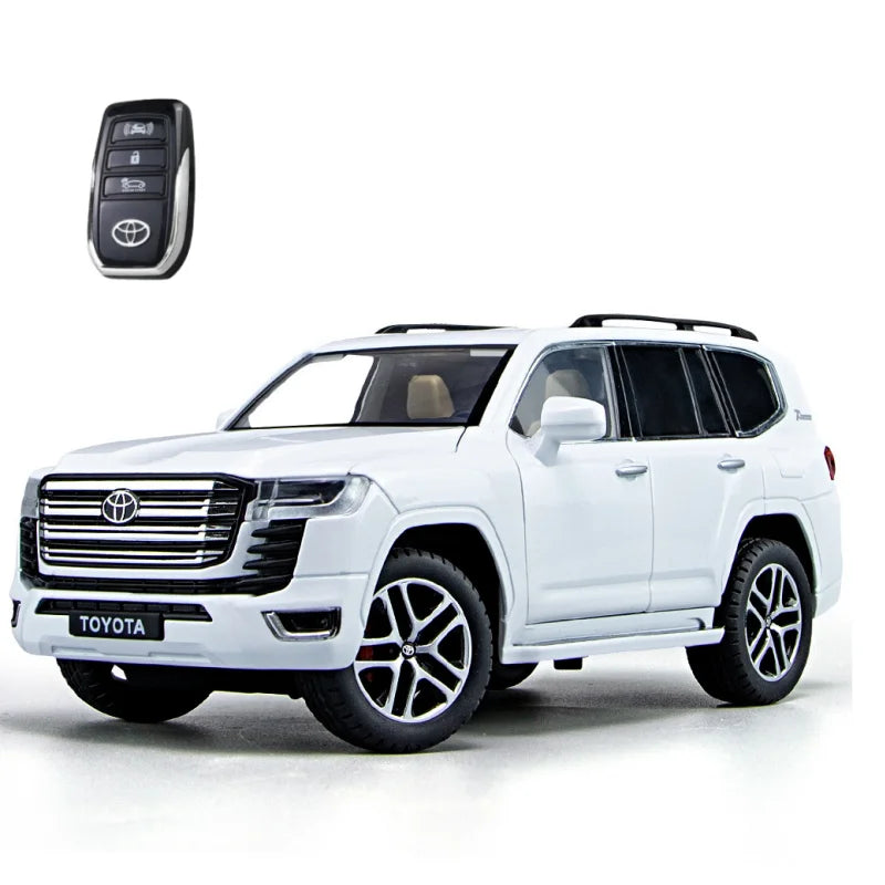 :24 LAND CRUISER LC300 with RC Key with Sound and Light Pullback Metal Model Car