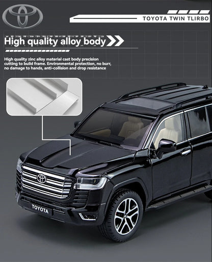 :24 LAND CRUISER LC300 with RC Key with Sound and Light Pullback Metal Model Car