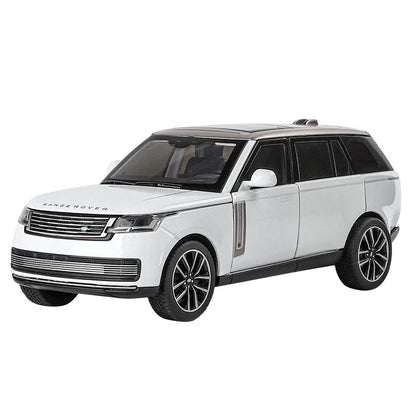 Die-cast 1:32 Scale Alloy Metal Range Rover SUV Model Car with Sound Light Pull-Back Door Open-