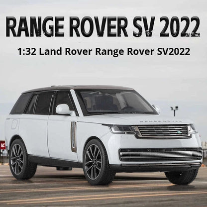 Die-cast 1:32 Scale Alloy Metal Range Rover SUV Model Car with Sound Light Pull-Back Door Open-
