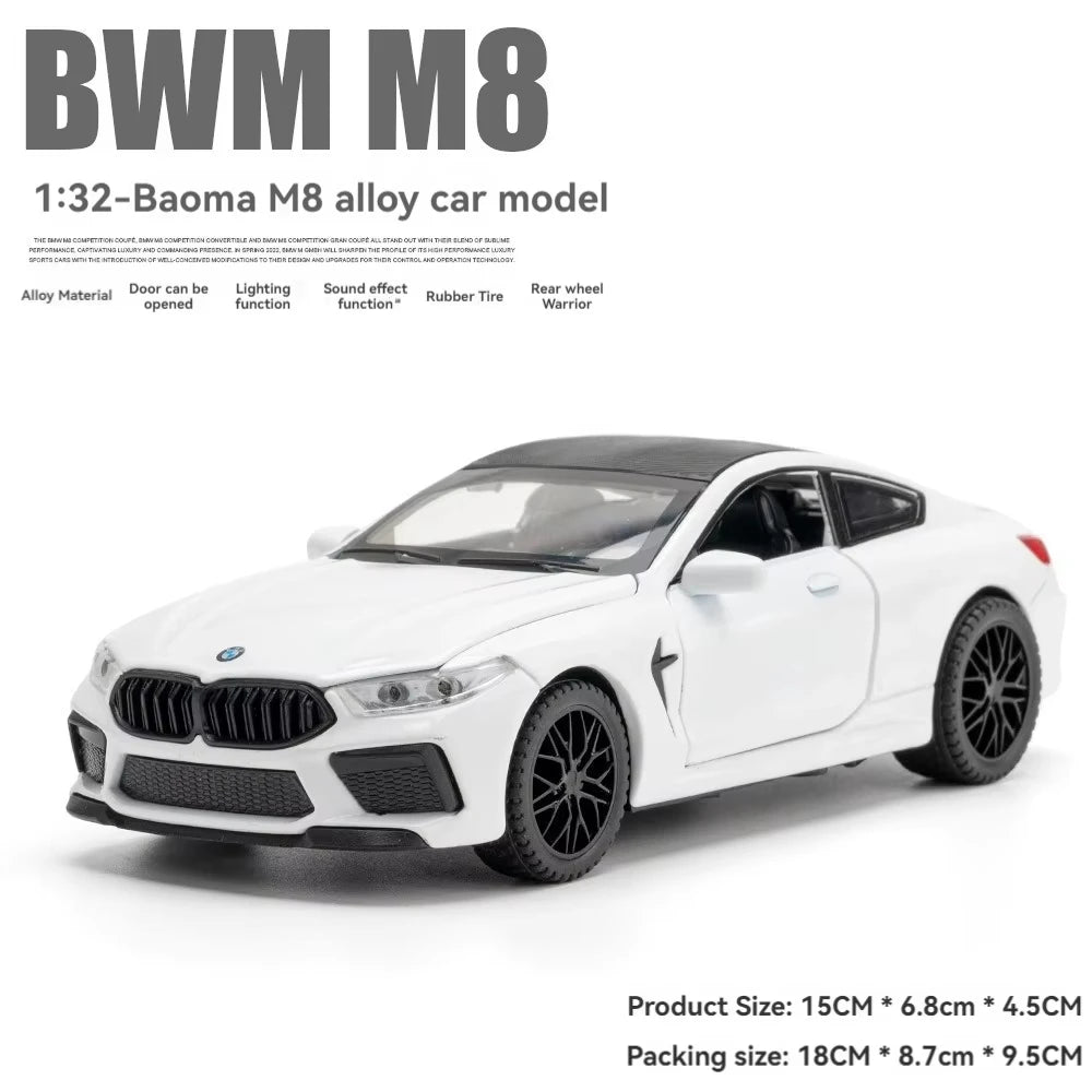 Alloy 1:32 for BWN M8 Diecast Toy Sound and Light Pullback Metal Car
