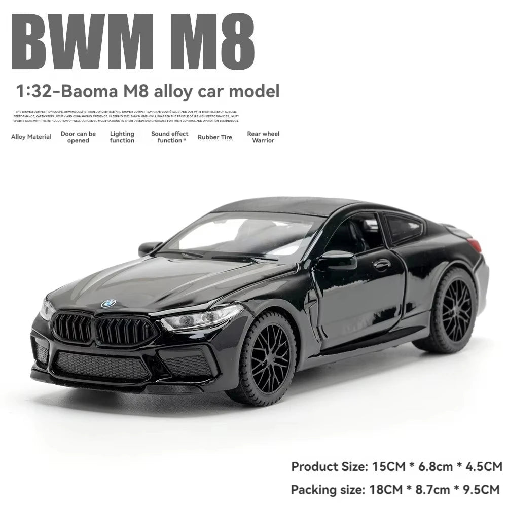 Alloy 1:32 for BWN M8 Diecast Toy Sound and Light Pullback Metal Car