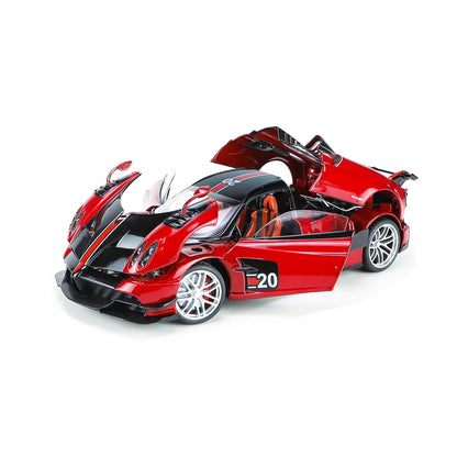 Die-cast Metal Alloy Car Model Pull Back Door Open Sound Light Kids Toy
